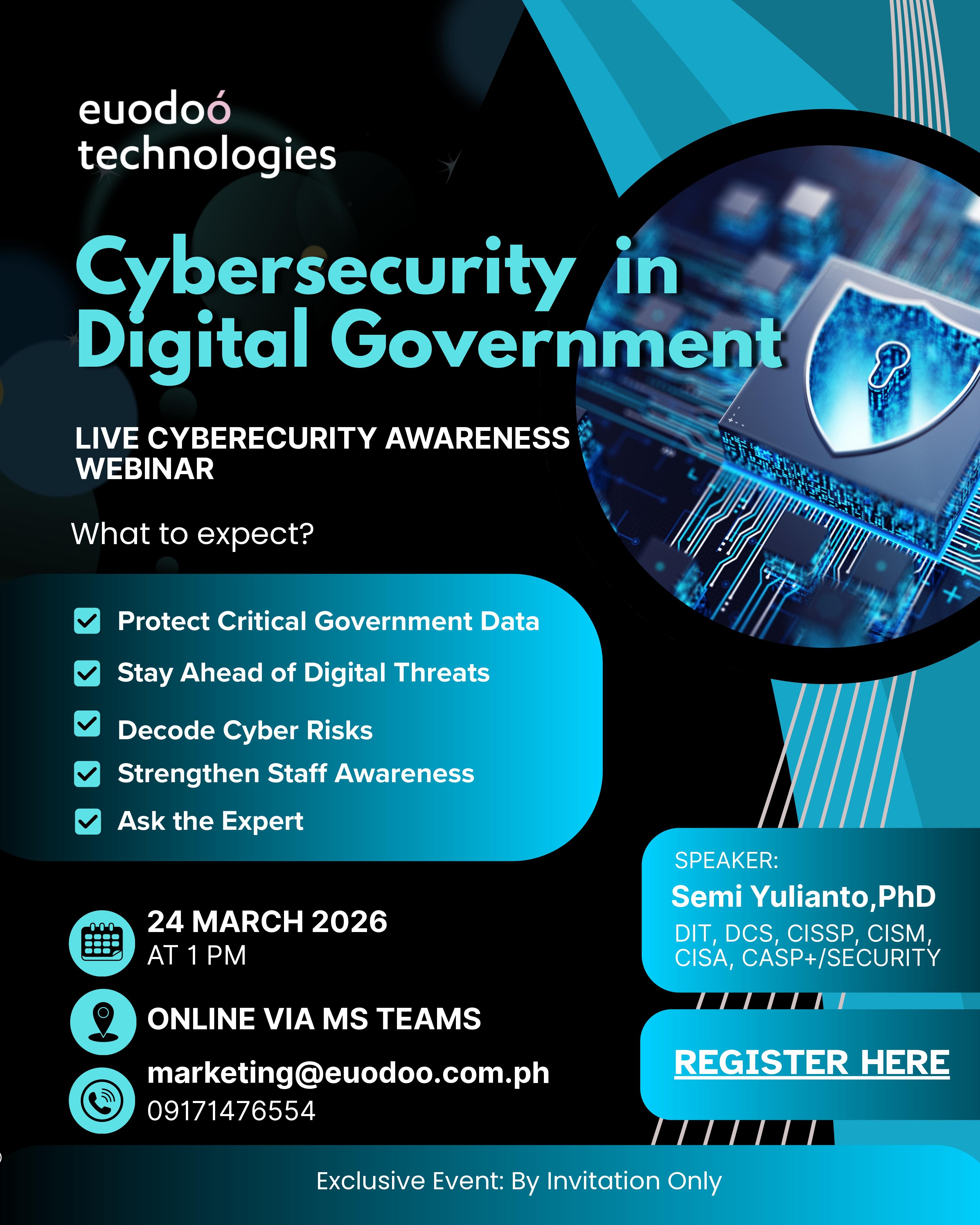 Cover for the cybersecurity workshop event