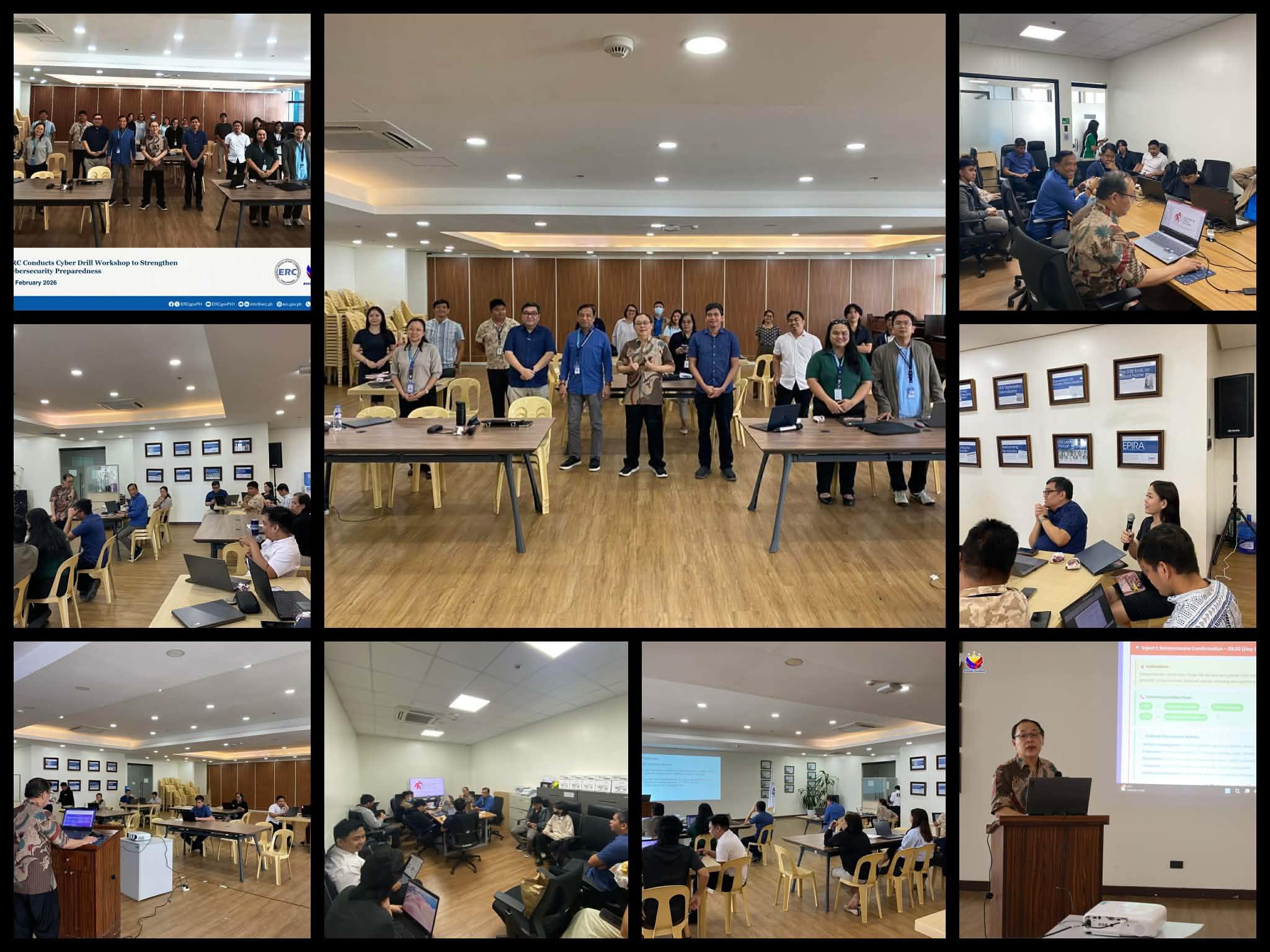 ERC cybersecurity readiness workshop and cyber drill activities